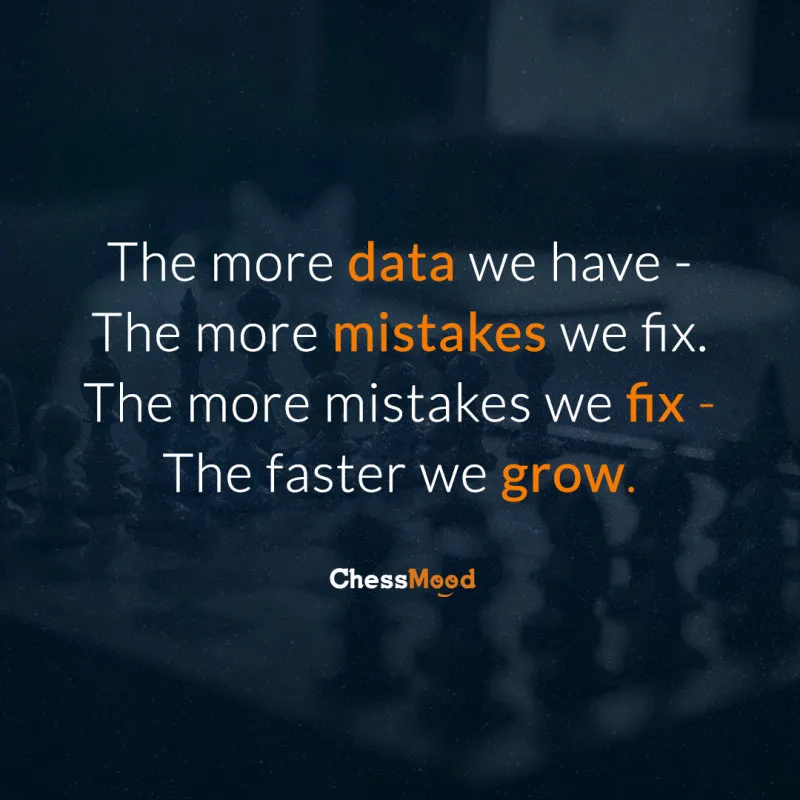 The more data we have – the more mistakes we fix. The more mistakes we fix – the faster we grow.